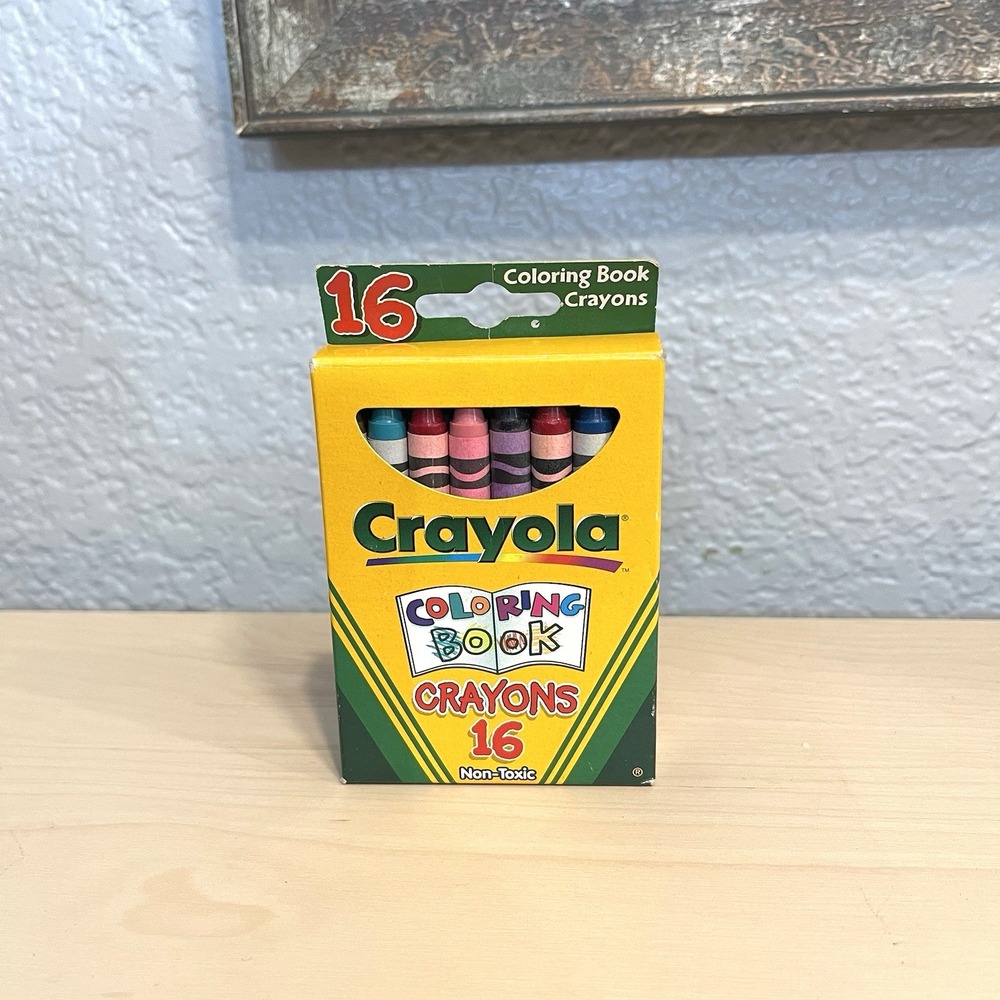 Vintage 2000 Crayola Coloring‎ Book Crayons 16 Count Brand New Made In USA